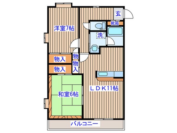 エスポワ－ル河原町の物件間取画像